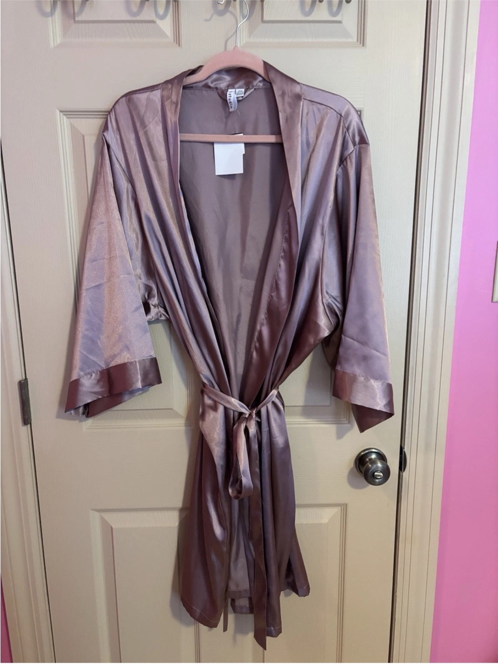 David Bridal Satin Kimono Robe - 1x/2x